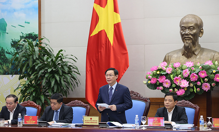 Phó Thủ tướng Vương Đình Huệ phát biểu kết luận Hội nghị.