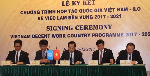 Lễ ký kết chương trình hợp tác quốc gia Việt Nam - ILO về việc làm bền vững giai đoạn 2017- 2021